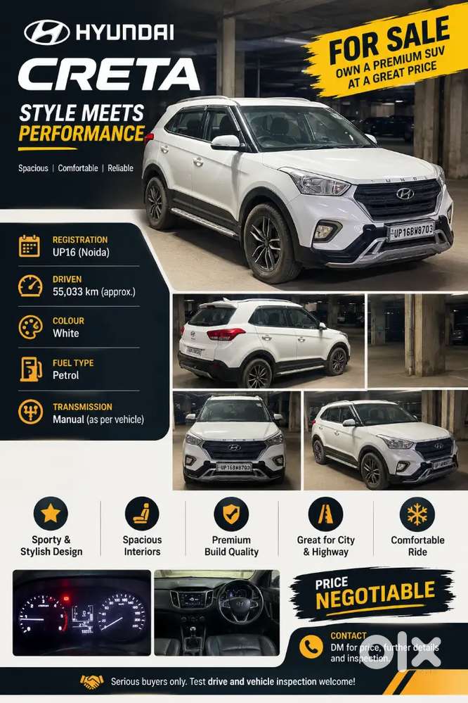 For Sale: Hyundai Creta &ndash; Stylish, Spacious & Powerful Suv!