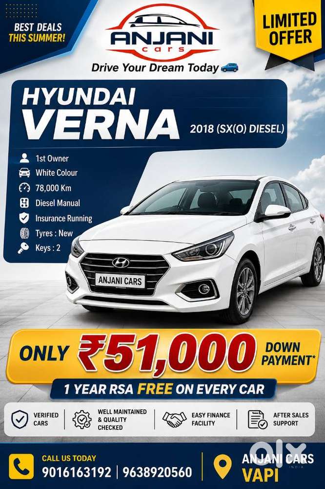 Hyundai Verna 1.6 Sx (o) Anniversary Edition Vtvt, 2018, Diesel