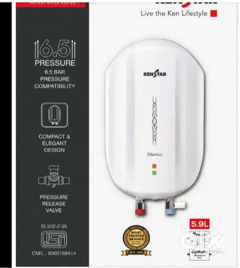 Kenstar Fluence 5.9L Instant Water Heater (Geyser)  Brand New, Unused