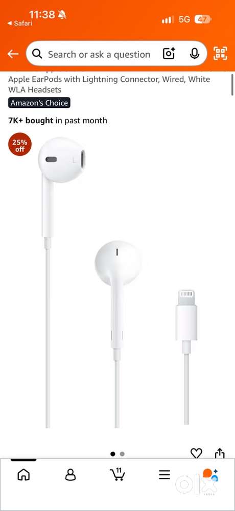 Ear phones lightening