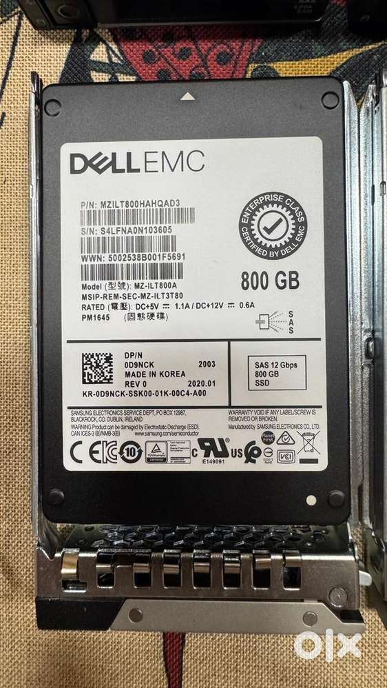 DELL EMC 800GB SAS SSD SERVER HARD DISK DRIVE