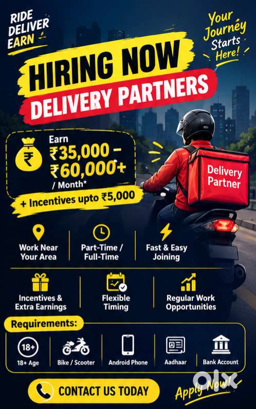 delivery boy salary 6OOOO