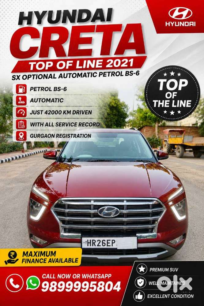 Hyundai Creta 1.5 Sx (o) Ivt Petrol, 2021, Petrol