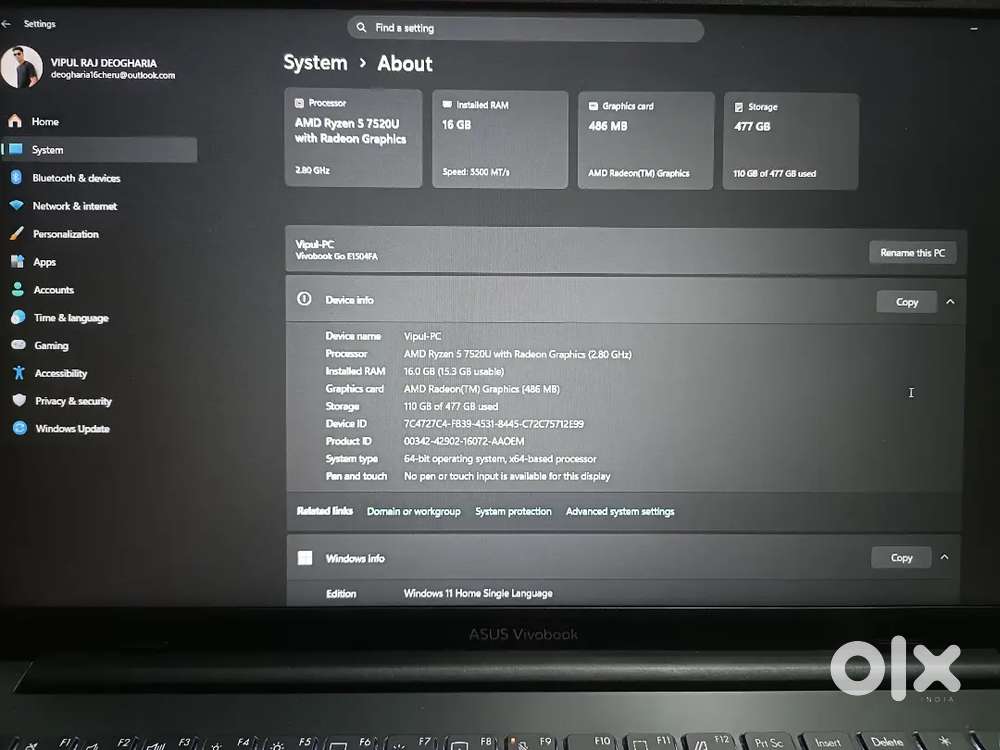 ASUS VIVO BOOK 15