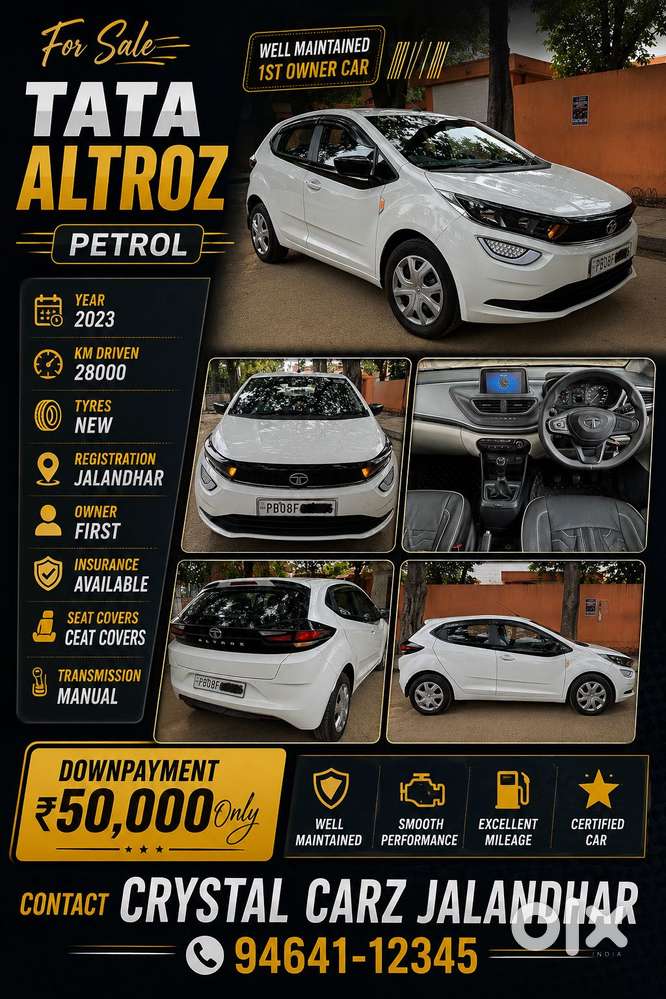 Tata Altroz 1.2 Xm Plus, 2023, Petrol