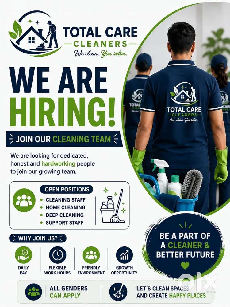 PART-TIME JOB VACANCY
TOTAL CARE CLEANERS &ndash; TRIVANDRUM