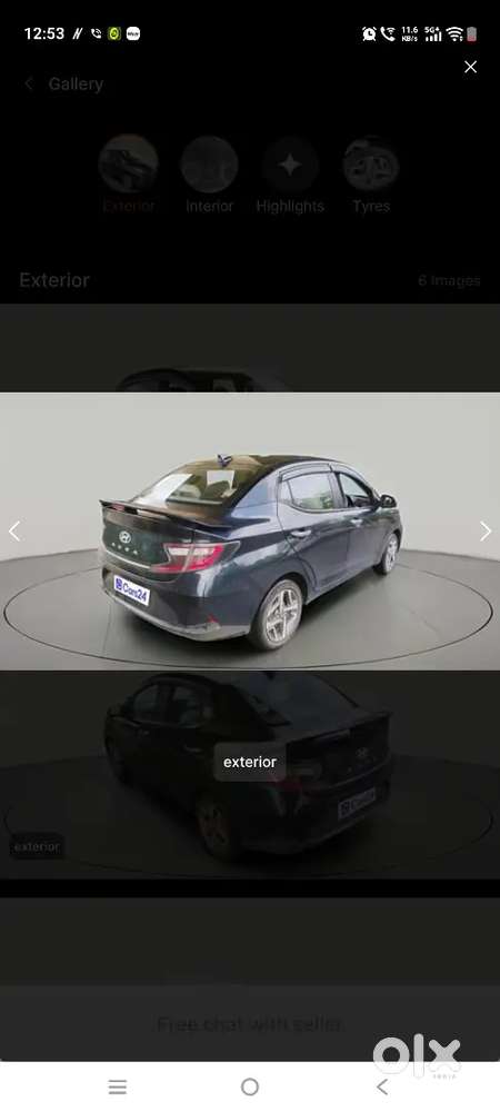 2023 Hyundai Aura Sx 1.2 Cng (manual)  First Owner  34,700 Km  Exce