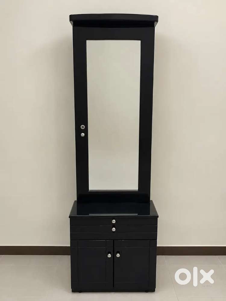 Premium Wooden Dressing Table with Full-Length Mirror  Storage Cabine