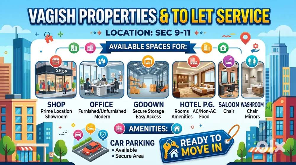 Shop rent office available