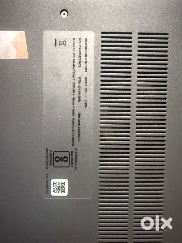 Lenovo ideapad slim 3 ( very less used) for sale