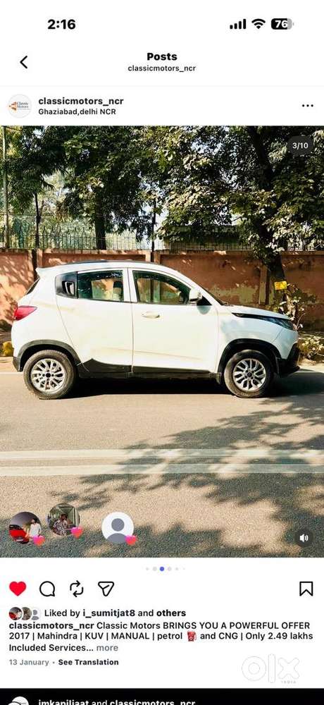 Mahindra Kuv 100 2017 Petrol Good Condition