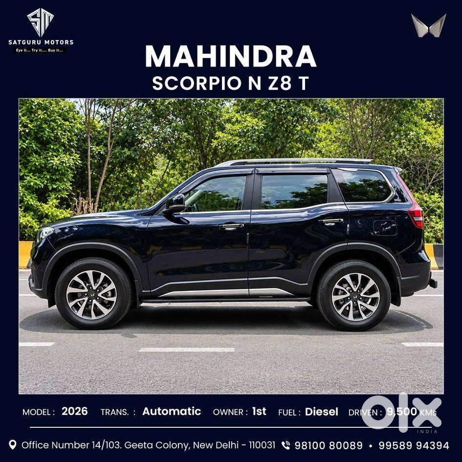 Mahindra Scorpio N Z8 L Diesel At 2wd 7 Str, 2026, Diesel