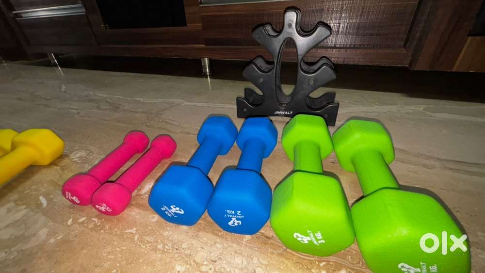 Home Gym Dumbbell Set 8KG Stand Brand New ₹1600 Only