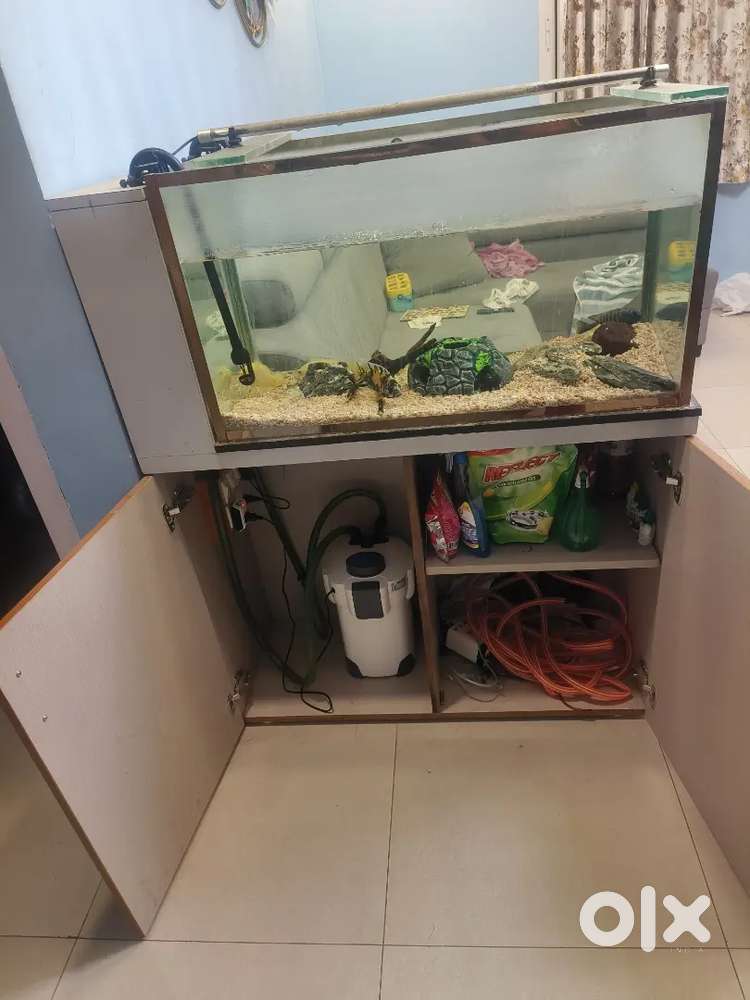 Fish tank with all accessories and cabinet - Pet Food
