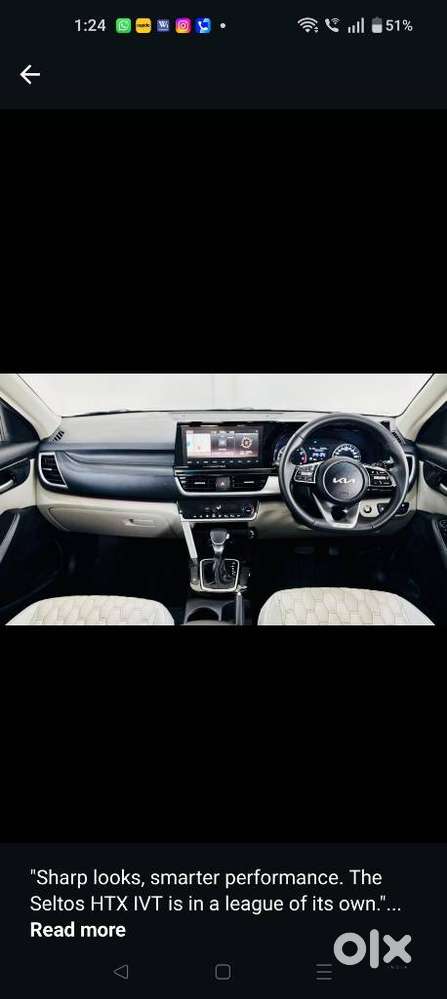 Kia Seltos 1.5 Htx At Petrol, 2022, Petrol