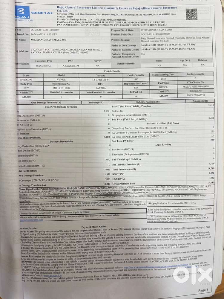 Hyundai Venue Diesel 2023