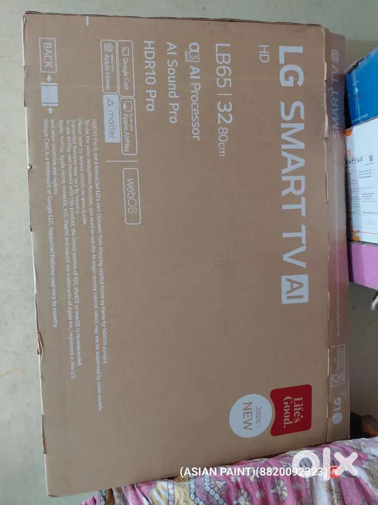 LG 32 INCH TV ONE WEEK OLD 5 YEARS INSURANCE