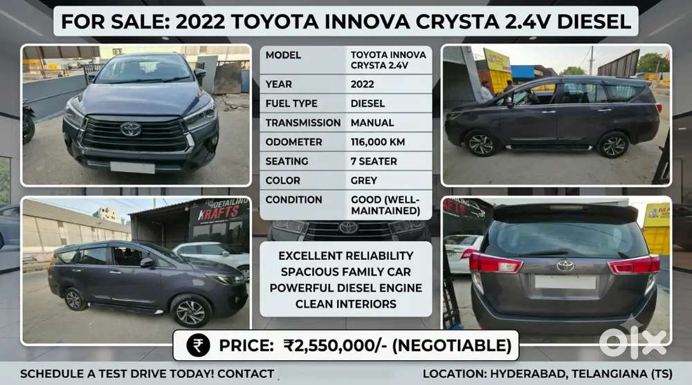 Toyota Innova Crysta 2022 Diesel Manual