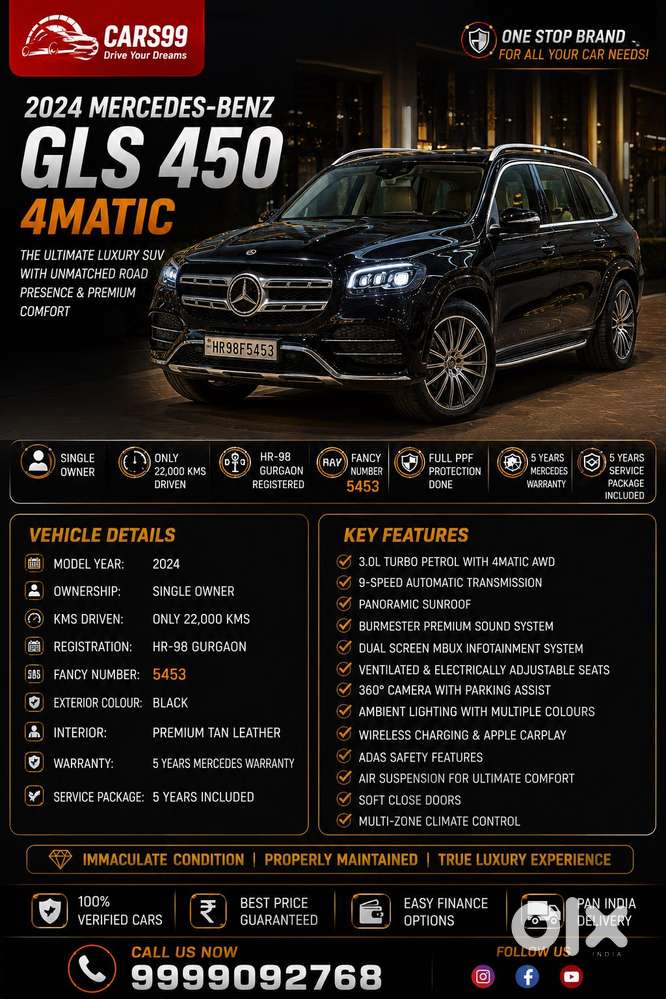 Mercedes-benz Gls 450 4matic, 2024, Petrol