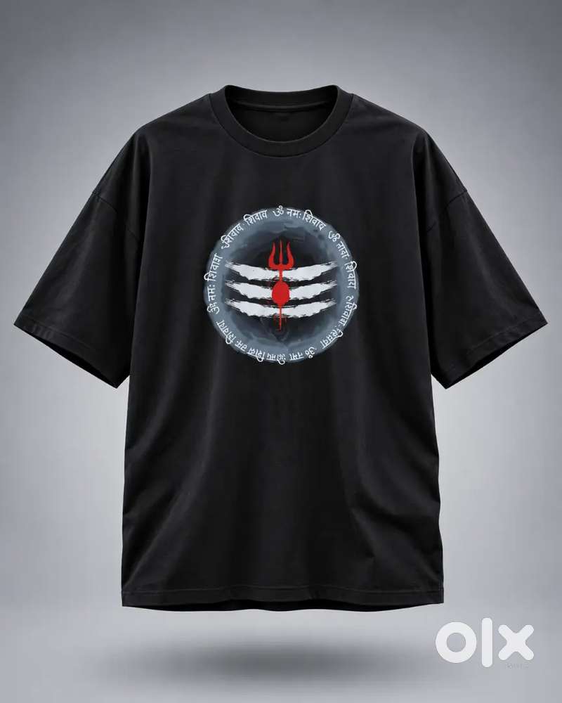 Black T-Shirt with Shiva Emblem
