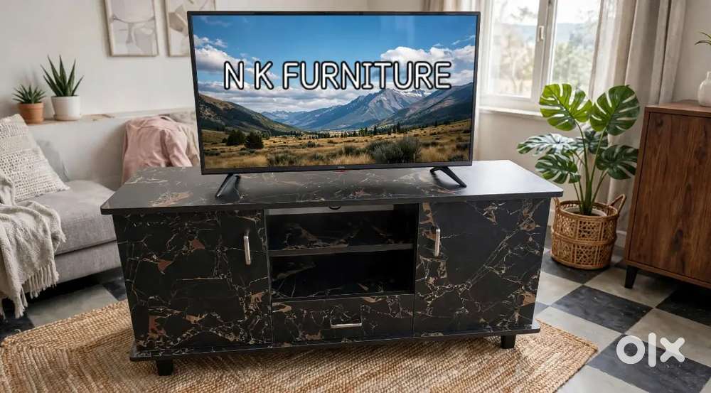 TV CABINET - BLACK MARBLE