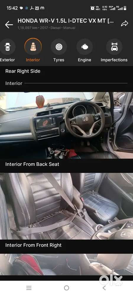 Honda Wr-v 2017 Diesel Good Condition