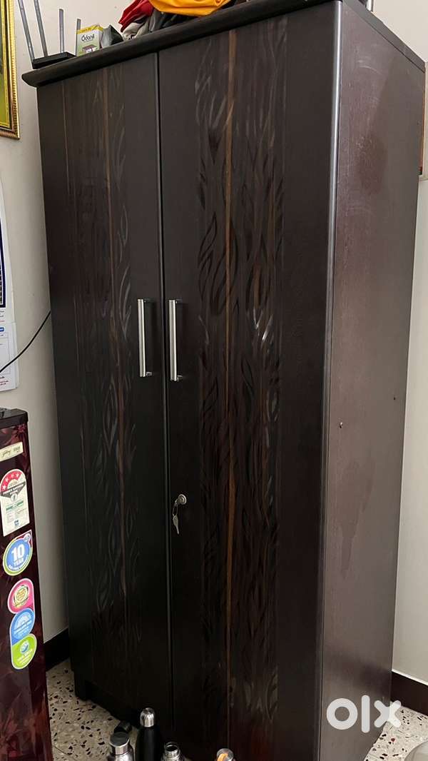 Premium brown double door with mirror bero - good condition