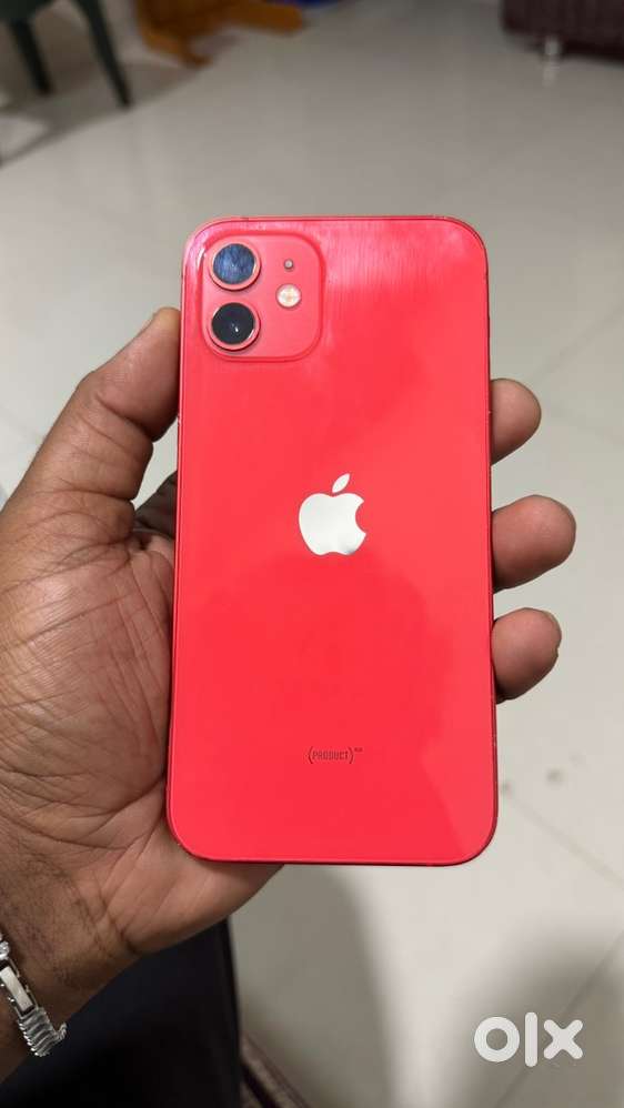 iPhone 12 red colour 128 gb Battery health 73 Asking price 18500