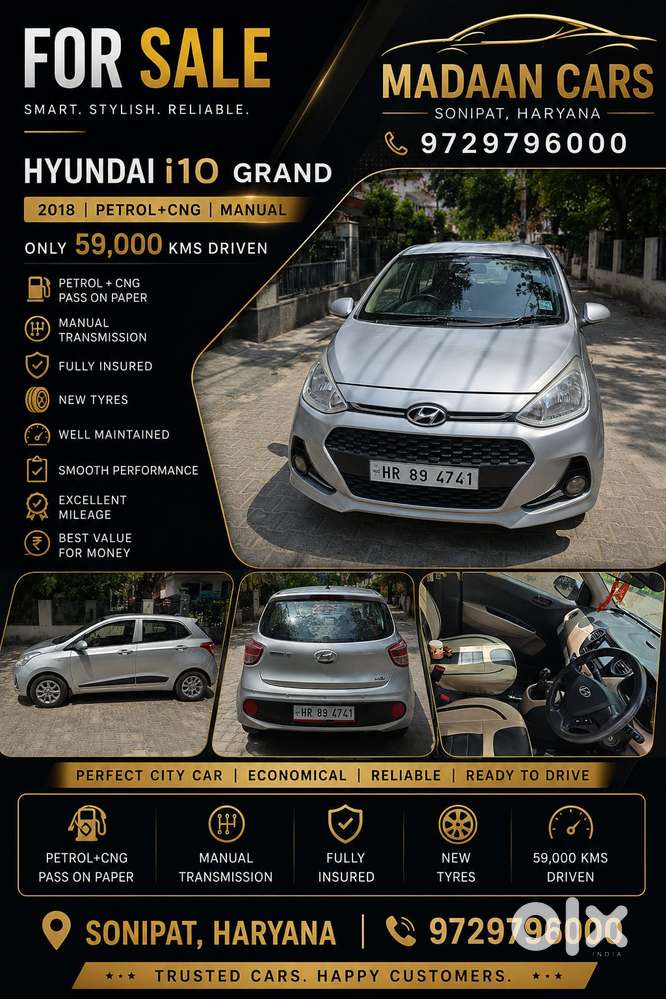 Hyundai Grand I10 Magna Blue Drive, 2018, Cng & Hybrids