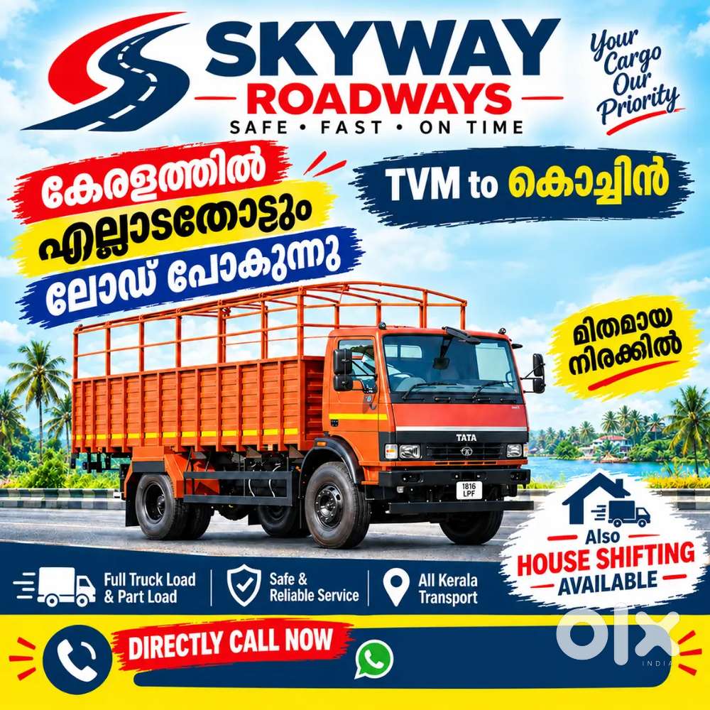 Truck Rent with driver reqular tvm to ernakulam please call