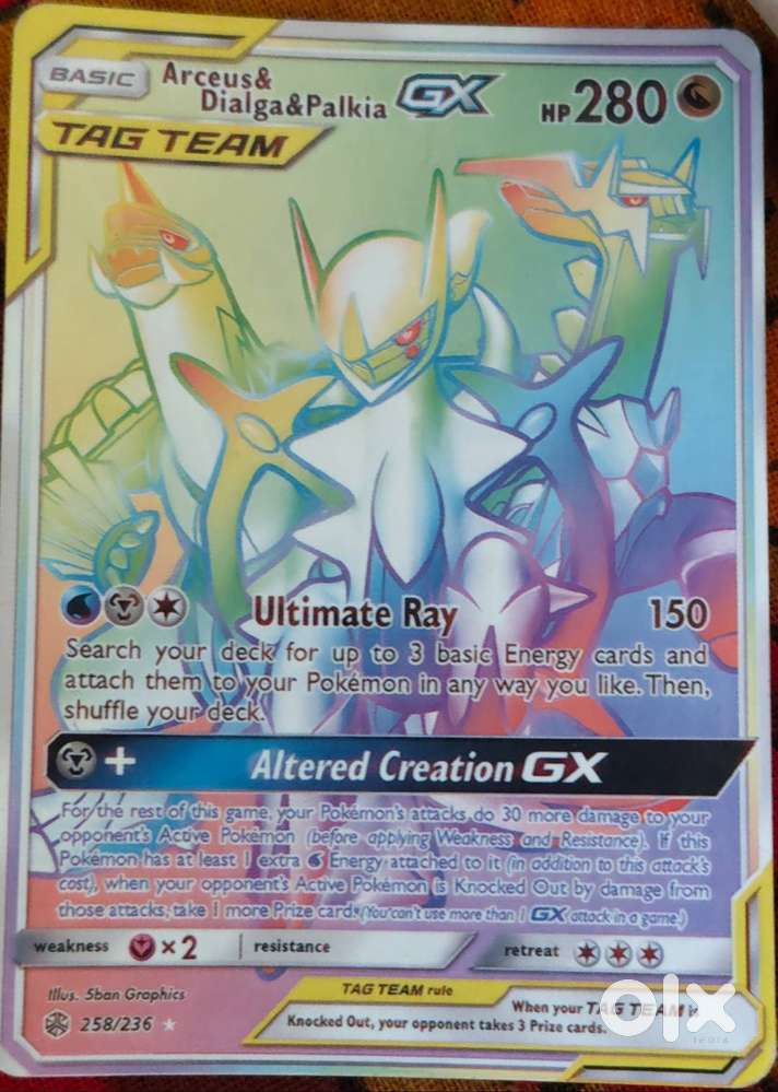 Ultra Rare Holo Tag Team Pokemon GX card of Arceus,Dialga and Palkia -  Other Hobbies in undefined, - 1843620000