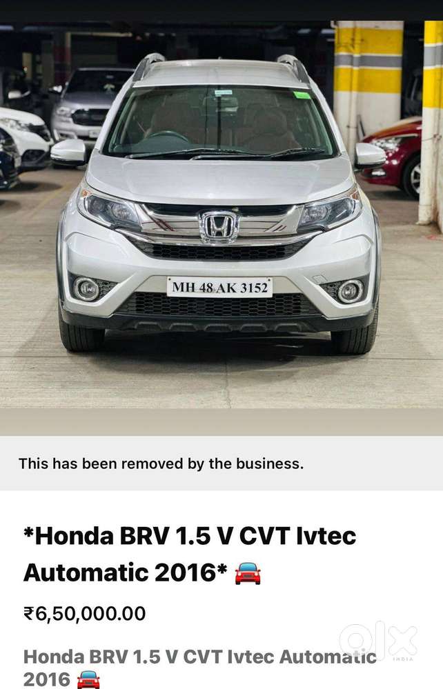 Honda Br-v 2016 Petrol Well Maintained