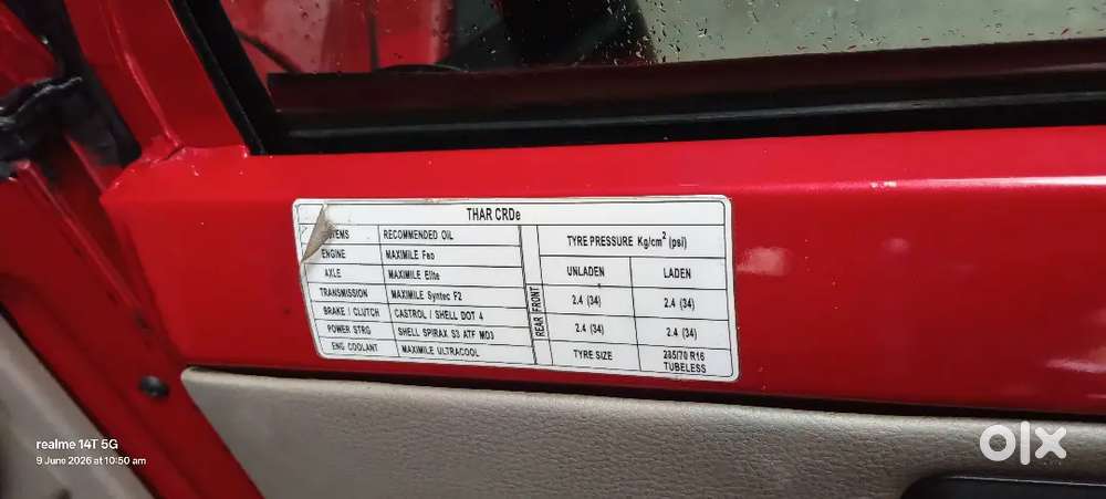 Mahindra Thar Diesel 2019,4x4,low Km, Orginal Kerala