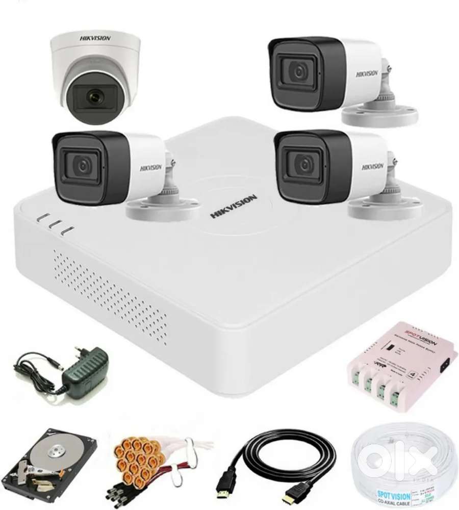 Hikvision 2mp Turbo HD night vision cctv camera QTY.4