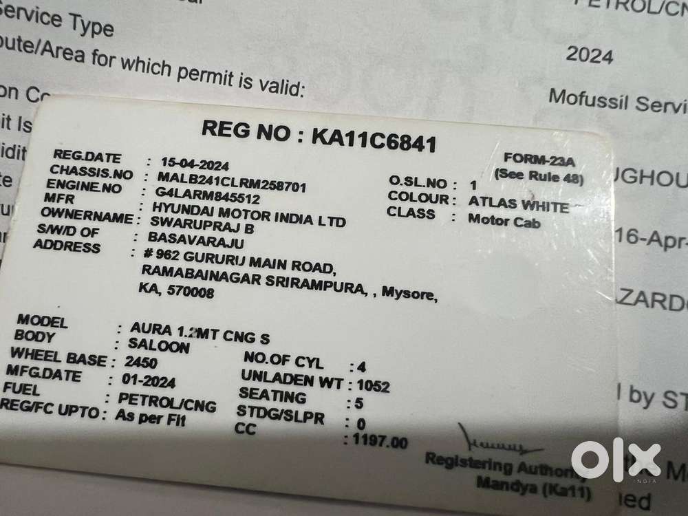 Hyundai Aura 1.2 S Cng, 2024, Cng & Hybrids