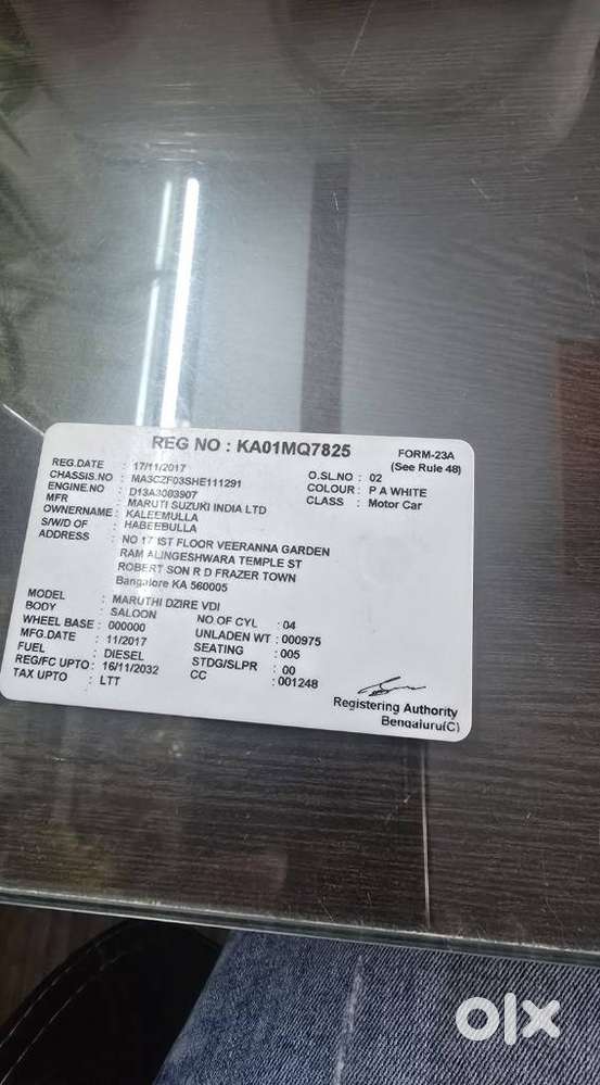 Maruti Suzuki Dzire 2017-2020 Vdi, 2017, Diesel