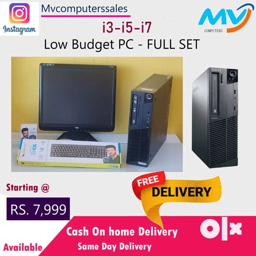 Full Set-branded cpu-monitor-ram-4gb hdd-500gb-computer-desktop-ssd ...