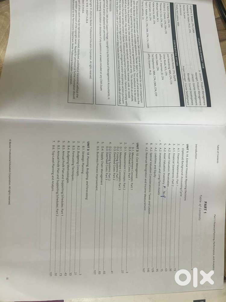 CMA Becker Exam Review Part 1 & Part 2 - Books in undefined
