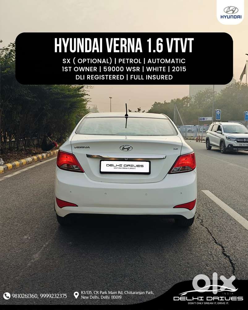 Hyundai Verna 1.6 Sx (o) Vtvt At, 2015, Petrol