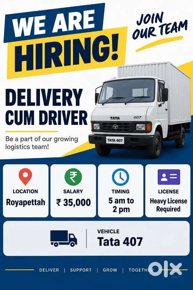 Driver cum delivery