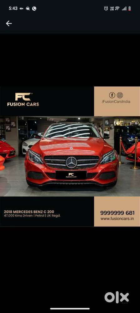 Mercedes-benz C-class C 200, 2018, Petrol