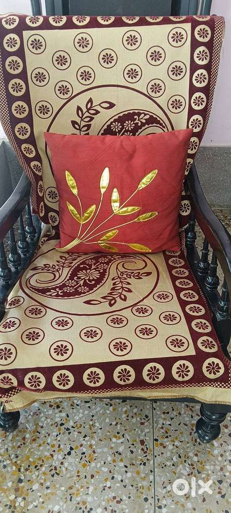 Pair of Vintage Style Wooden Arm Chair (Shifting Sale) Sofa