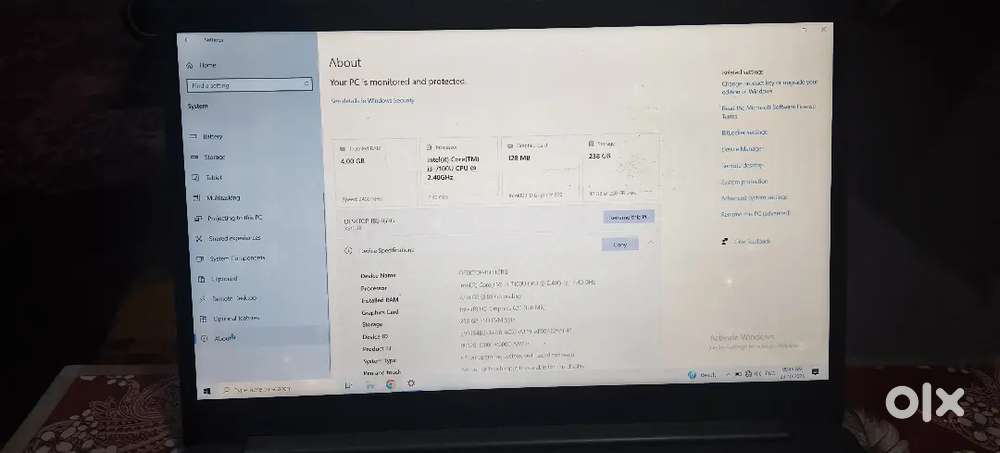 ASUS VivoBook X510UR i3 7th Gen 4GB RAM 238GB SSD