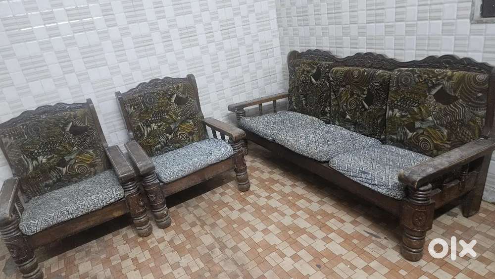 wooden sofa set