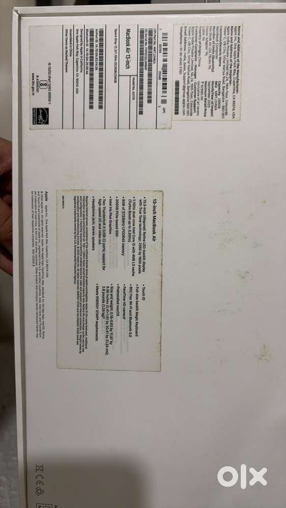 this is a 2020 macbook air 13 inch intel core i3 model 256 gb,8 gb ram