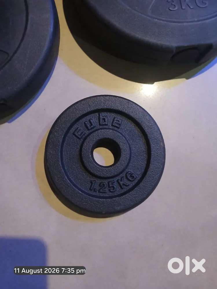 Gym weight and dumbles with Dumbles  rod