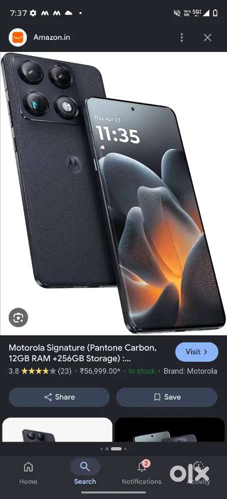 Motorola signature 3 months old 12/256