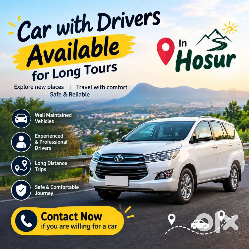 All over tamilnadu trip available 3 to 4 days long trips hosur
