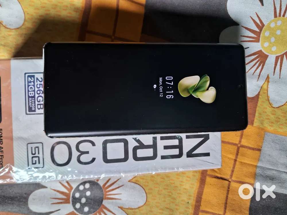 Infinx zero 30 5g 12/ 256gb carved display bill box sab cable charger