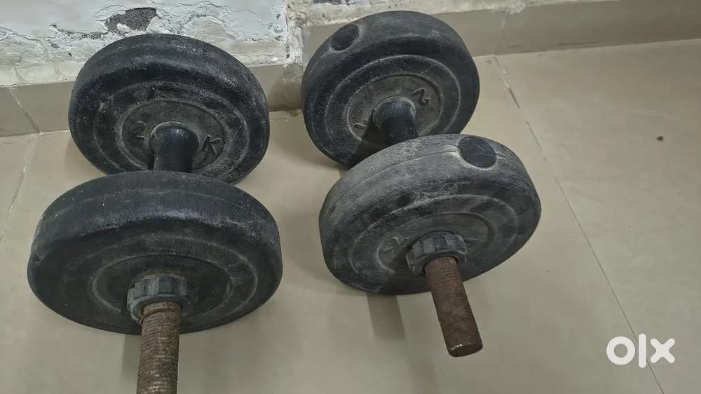 Set of 3 Dumbell ( Each dumbell is 4KG) (Yoga mate free)